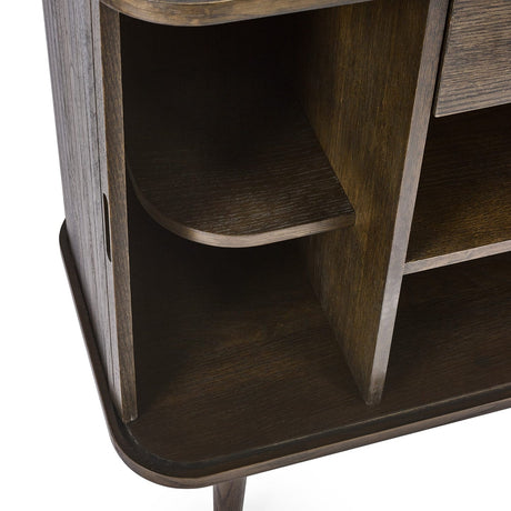 Wooden Sideboard With 2 Sliding Doors And 2 Drawers - Arya