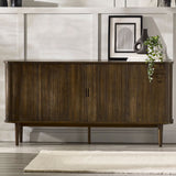Wooden Sideboard With 2 Sliding Doors And 2 Drawers - Arya