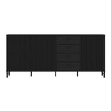 Wooden Sideboard With 3 Doors And 4 Drawers - Lusaka