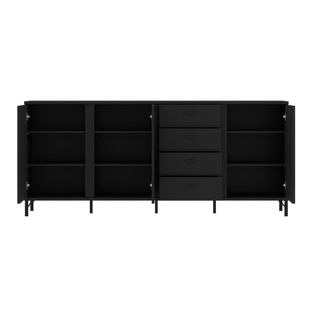 Wooden Sideboard With 3 Doors And 4 Drawers - Lusaka