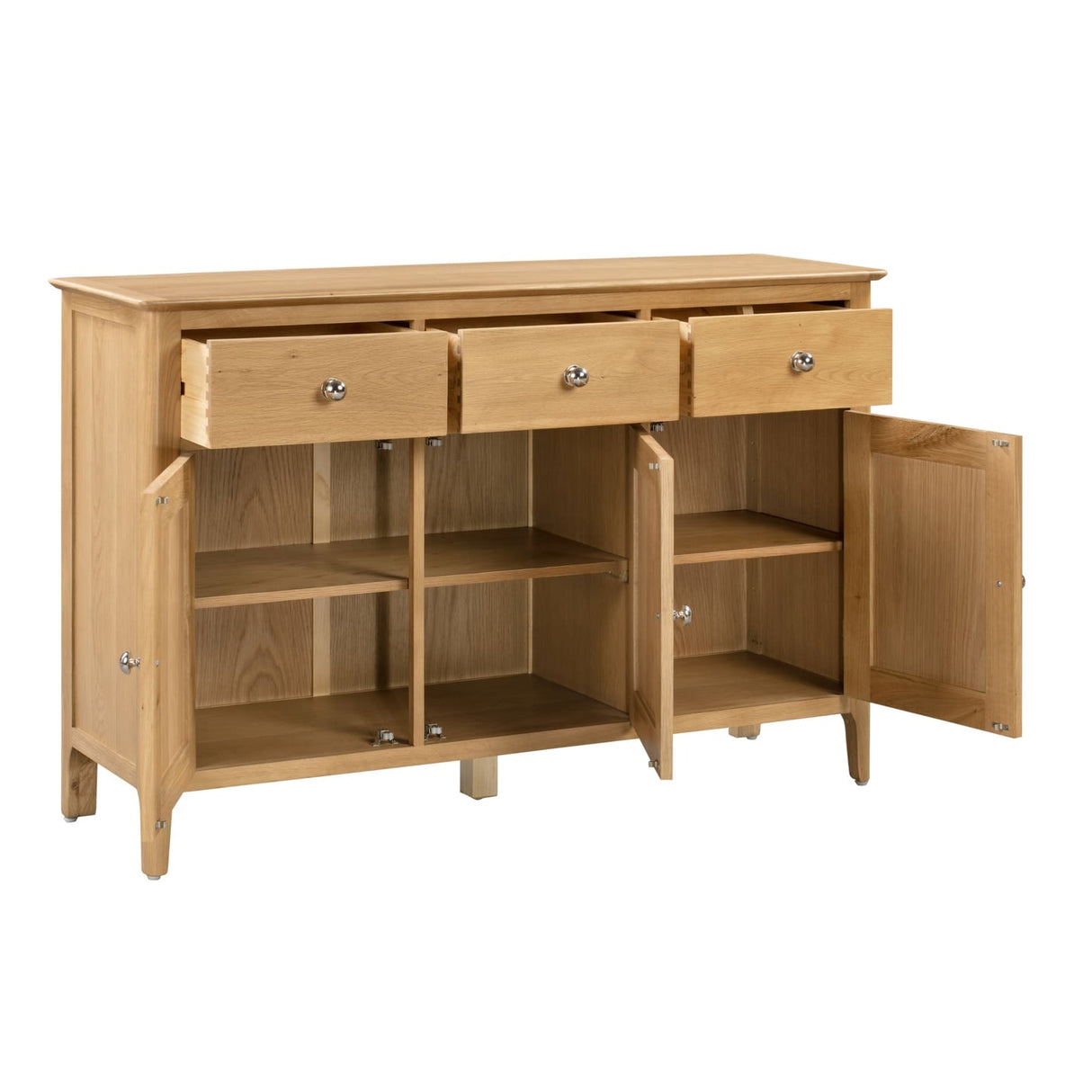 Wooden Sideboard With 3 Doors And 3 Drawers - Cotswold