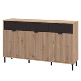 Wooden Sideboard With 3 Doors And 3 Drawers - Martin