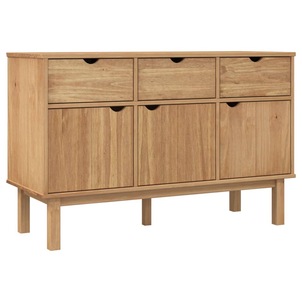 Wooden Sideboard With 3 Doors And 3 Drawers - Otta