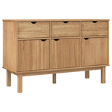 Wooden Sideboard With 3 Doors And 3 Drawers - Otta