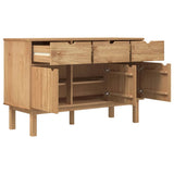 Wooden Sideboard With 3 Doors And 3 Drawers - Otta