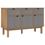 Wooden Sideboard With 3 Doors And 3 Drawers - Otta
