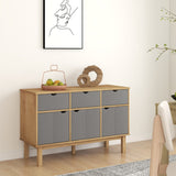 Wooden Sideboard With 3 Doors And 3 Drawers - Otta