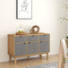 Wooden Sideboard With 3 Doors And 3 Drawers - Otta