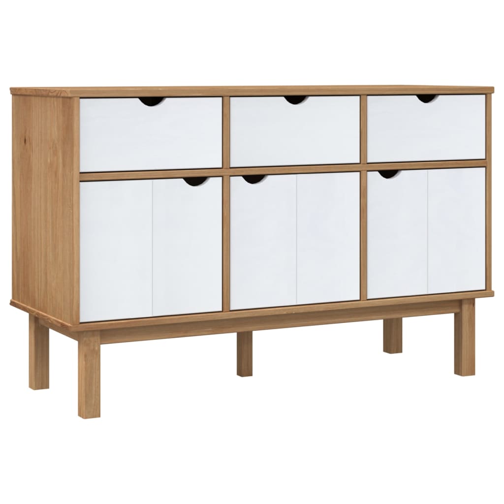 Wooden Sideboard With 3 Doors And 3 Drawers - Otta