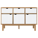 Wooden Sideboard With 3 Doors And 3 Drawers - Otta
