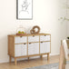 Wooden Sideboard With 3 Doors And 3 Drawers - Otta