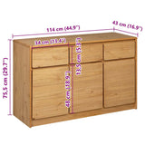 Wooden Sideboard With 3 Doors And 3 Drawers - Sauda