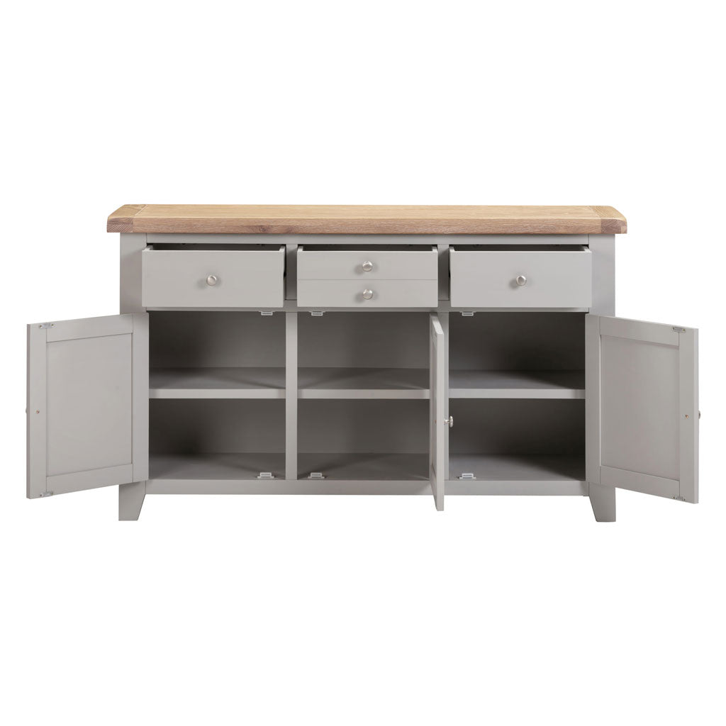 Wooden Sideboard With 3 Doors And 3 Drawers - Windsor