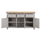 Wooden Sideboard With 3 Doors And 3 Drawers - Windsor
