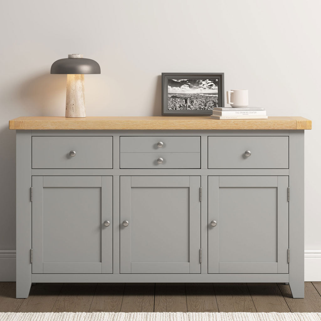 Wooden Sideboard With 3 Doors And 3 Drawers - Windsor