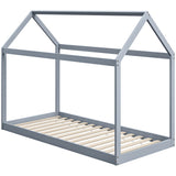 Wooden Single Bed 96cm Wide House Scandinavian Style - Velmora