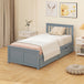 Wooden Single Bed 98cm Wide With 2 Drawers - Velmora