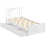 Wooden Single Bed 98cm Wide With 2 Drawers - Velmora