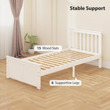 Wooden Single Bed 98cm Wide With 2 Drawers - Velmora