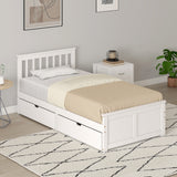 Wooden Single Bed 98cm Wide With 2 Drawers - Velmora