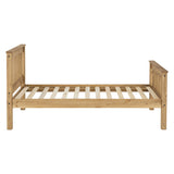 Wooden Single Bed High Foot End - Monaco