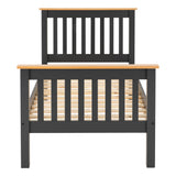 Wooden Single Bed High Foot End - Monaco