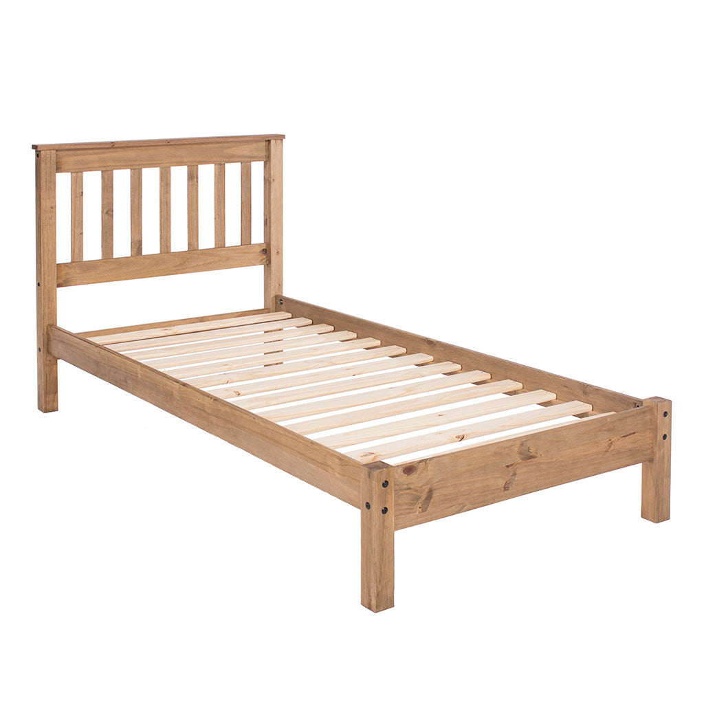Wooden Single Bed Low End - Texas