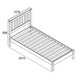 Wooden Single Bed Low End - Texas