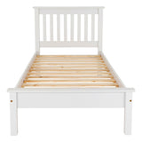 Wooden Single Bed Low Foot End - Monaco