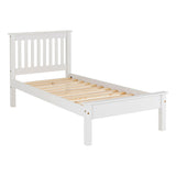 Wooden Single Bed Low Foot End - Monaco