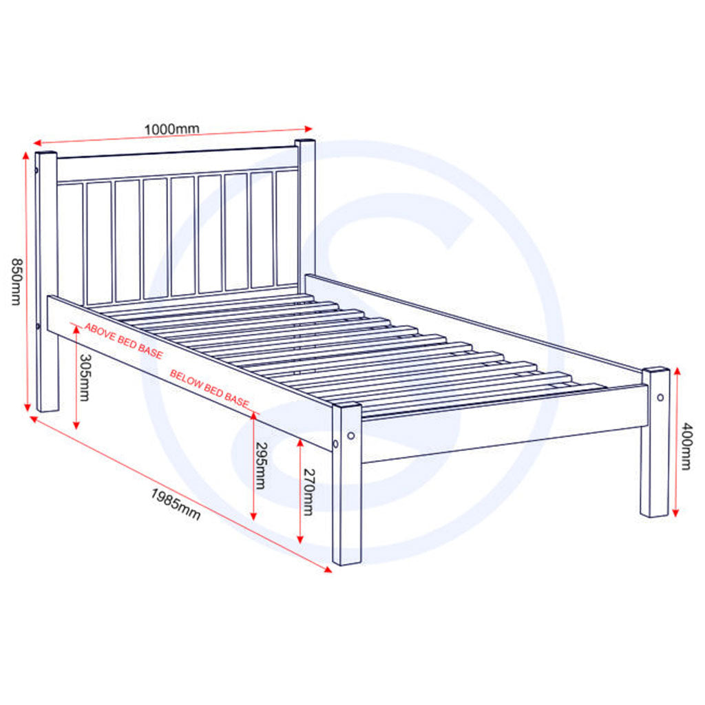 Wooden Single Bed - Maya