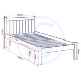 Wooden Single Bed - Maya