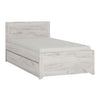 Wooden Single Bed With Underbed Drawer Including Slats - Angel