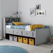 Wooden Single Day Bed With 3 Pull-Out Drawers - Veera