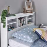 Wooden Single Day Bed With 3 Pull-Out Drawers And Trundle - Veera