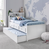 Wooden Single Day Bed With 3 Pull-Out Drawers And Trundle - Veera