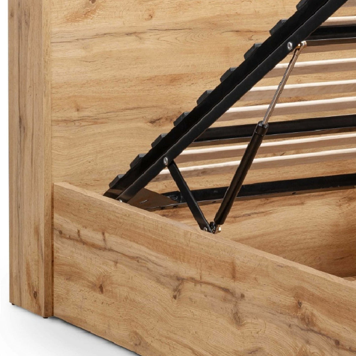 Wooden Single Ottoman Storage Bed - Bali