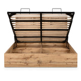 Wooden Single Ottoman Storage Bed - Bali
