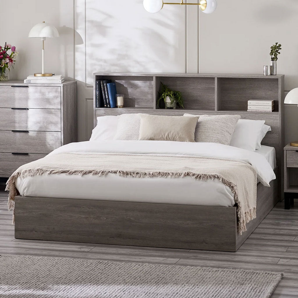 Wooden Single Ottoman Storage Bed - Bali
