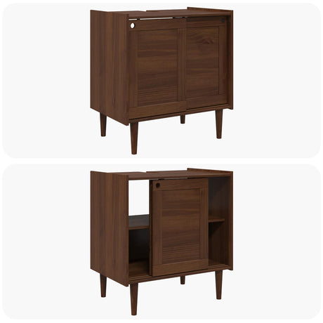 Wooden Sink Cabinet 75m Wide With 2 Sliding Doors - Bilbao