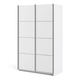Wooden Sliding Wardrobe 120cm Wide With 2 Doors And 2 Shelves - Verona