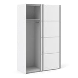 Wooden Sliding Wardrobe 120cm Wide With 2 Doors And 2 Shelves - Verona