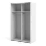 Wooden Sliding Wardrobe 120cm Wide With 2 Doors And 2 Shelves - Verona