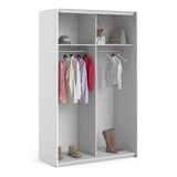 Wooden Sliding Wardrobe 120cm Wide With 2 Doors And 2 Shelves - Verona