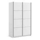 Wooden Sliding Wardrobe 120cm Wide With 2 Doors And 2 Shelves - Verona
