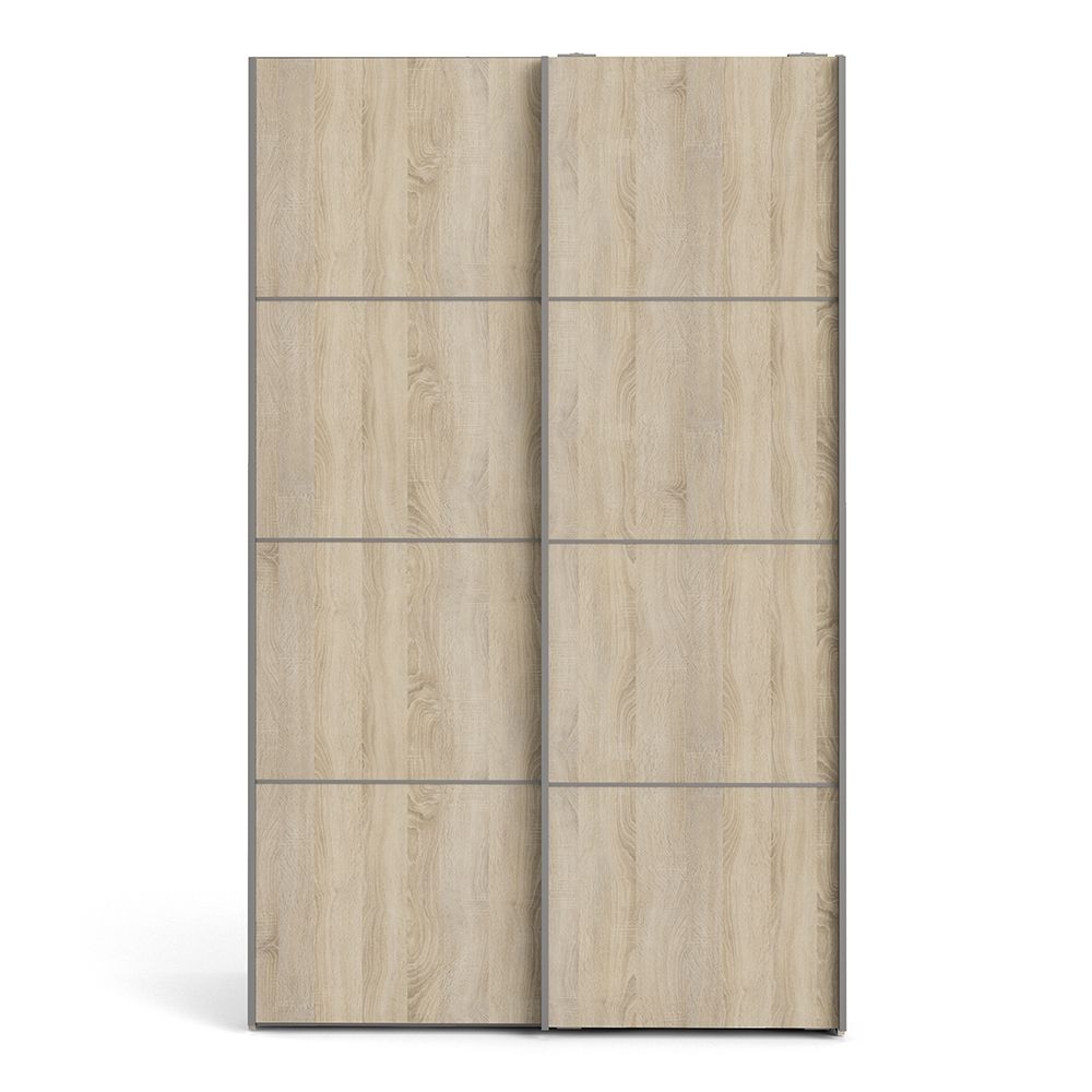 Wooden Sliding Wardrobe 120cm Wide With 2 Doors And 2 Shelves - Verona