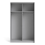 Wooden Sliding Wardrobe 120cm Wide With 2 Doors And 2 Shelves - Verona