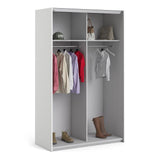 Wooden Sliding Wardrobe 120cm Wide With 2 Doors And 2 Shelves - Verona