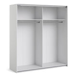 Wooden Sliding Wardrobe 180cm Wide With 2 Doors And 2 Shelves - Verona