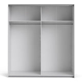 Wooden Sliding Wardrobe 180cm Wide With 2 Doors And 2 Shelves - Verona